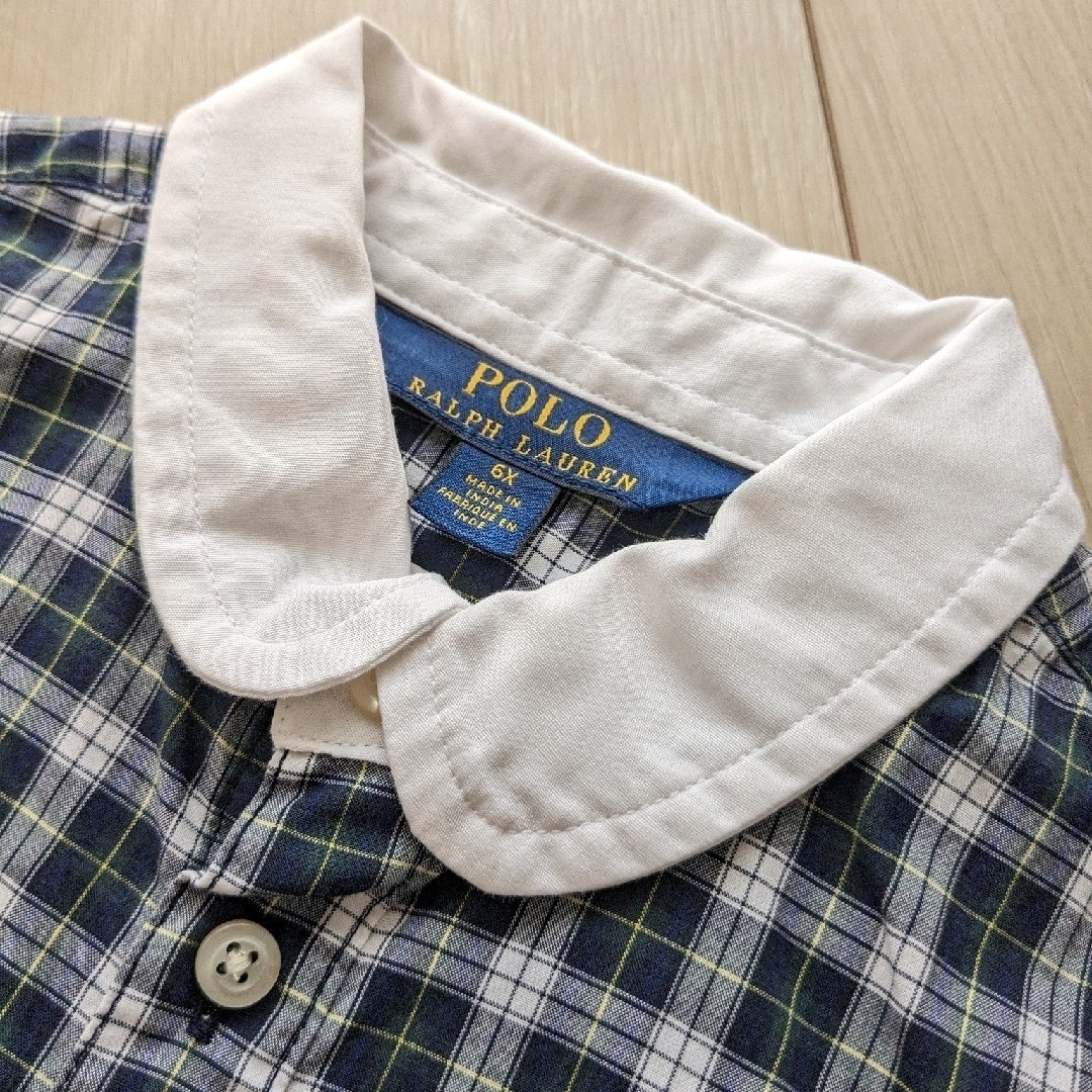 POLO RALPH LAUREN(ポロラルフローレン)のポロラルフローレン 長袖ワンピース キッズ/ベビー/マタニティのキッズ服女の子用(90cm~)(ワンピース)の商品写真