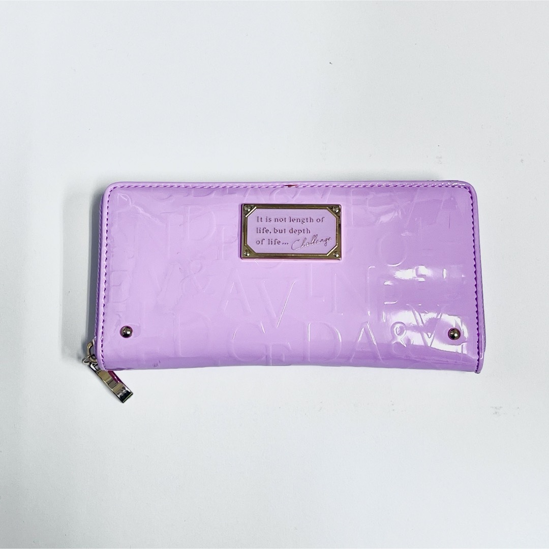 エナメル　英字　長財布　お財布　おしゃれ　ピンク　パープル　かわいい レディースのファッション小物(財布)の商品写真