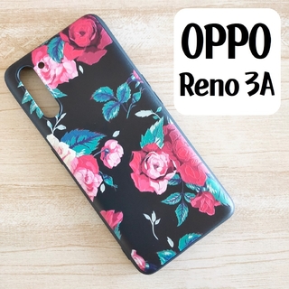 OPPO Reno3 A スマホケース ローズ(Androidケース)