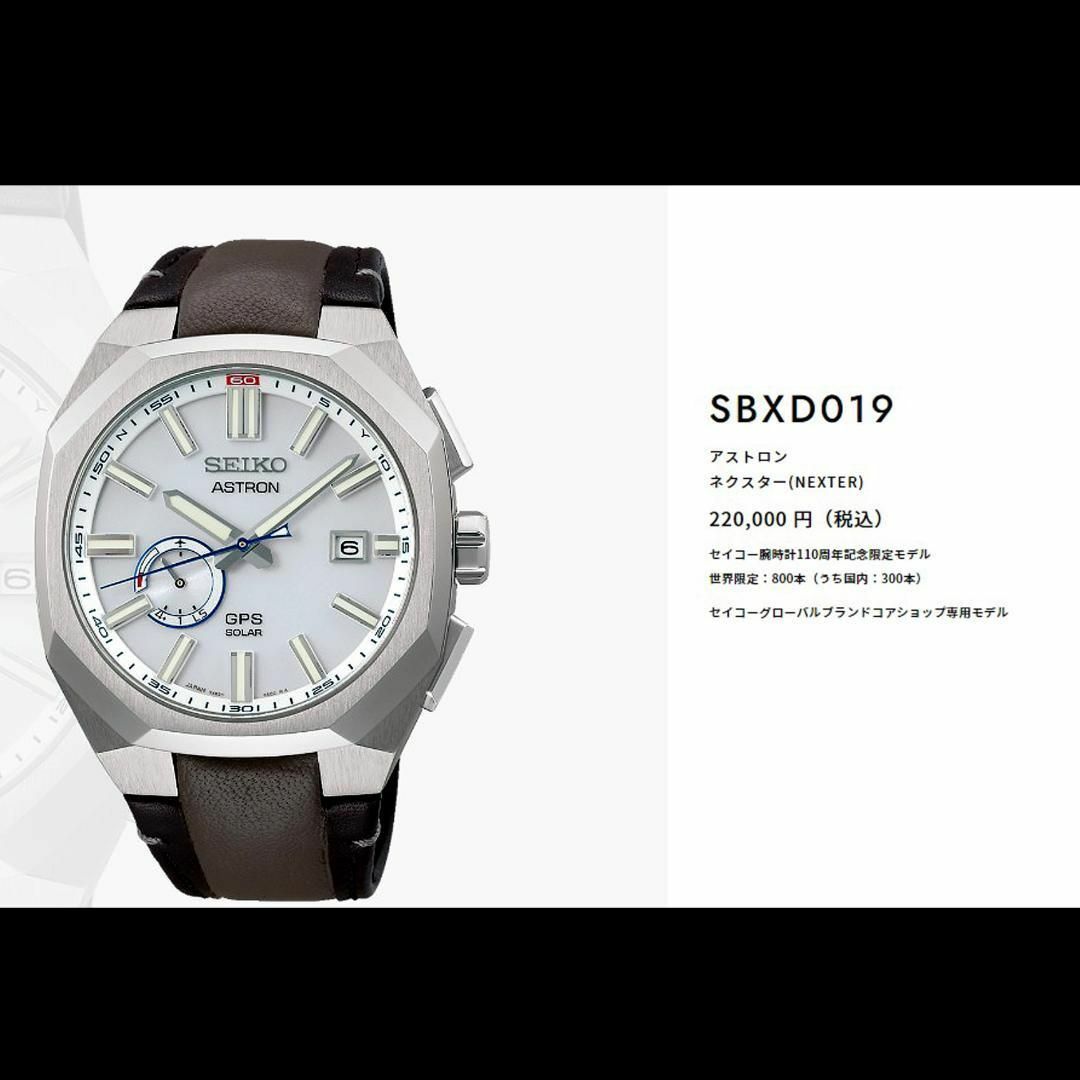 SEIKO(セイコー)の【新品】セイコー SEIKO アストロン ASTRON GPS SBXD019 メンズの時計(腕時計(アナログ))の商品写真