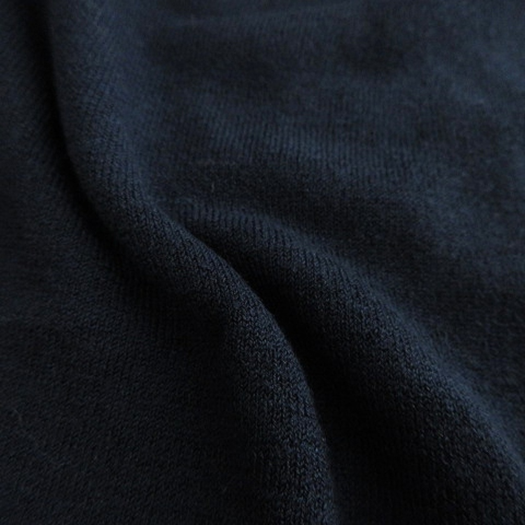 LANVIN(ランバン)のランバン ポロ ニット カットソー リボン 半袖 シルク混 紺 ネイビー系 40 レディースのトップス(カットソー(半袖/袖なし))の商品写真