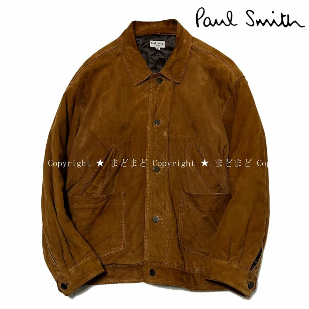 Paul Smith(ポールスミス)のポールスミス アメリカンジャケット ビンテージ スウェード ブルゾン M レザー メンズのジャケット/アウター(レザージャケット)の商品写真