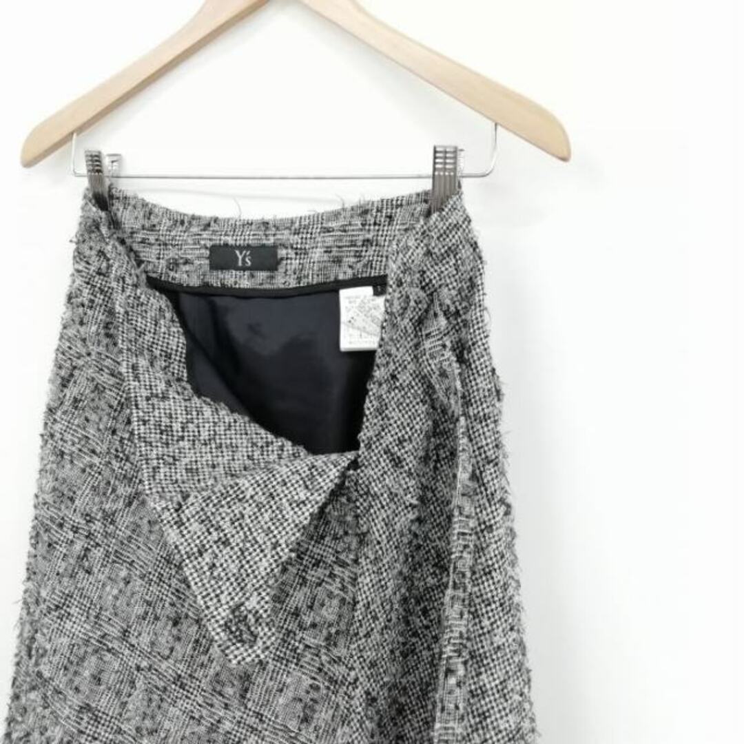 Y's(ワイズ)の20AW 美品 チェック ネップ ツイード フレア スカート 1 レディースのスカート(ロングスカート)の商品写真