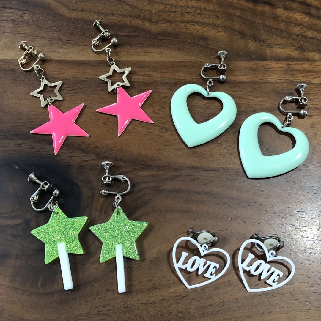 JENNI love(ジェニィラブ)のクレアーズ　ジェニーラブ　イヤリング4個セット　キッズ　ハート　星　ダンス レディースのアクセサリー(イヤリング)の商品写真