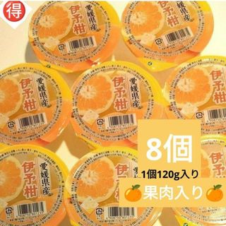 特価★★愛媛県産 果肉入り  伊予柑ゼリー  8個   1個120g入り(菓子/デザート)