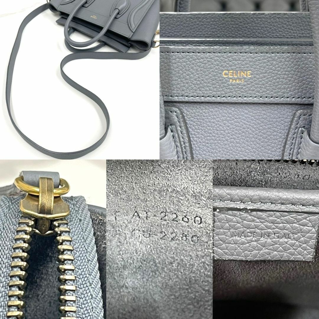 CELINE - 美品☆ セリーヌ ラゲージ ナノ コール レザー 2way CELINE - 美品☆ セリーヌ ラゲージ ナノ コール レザー 2way