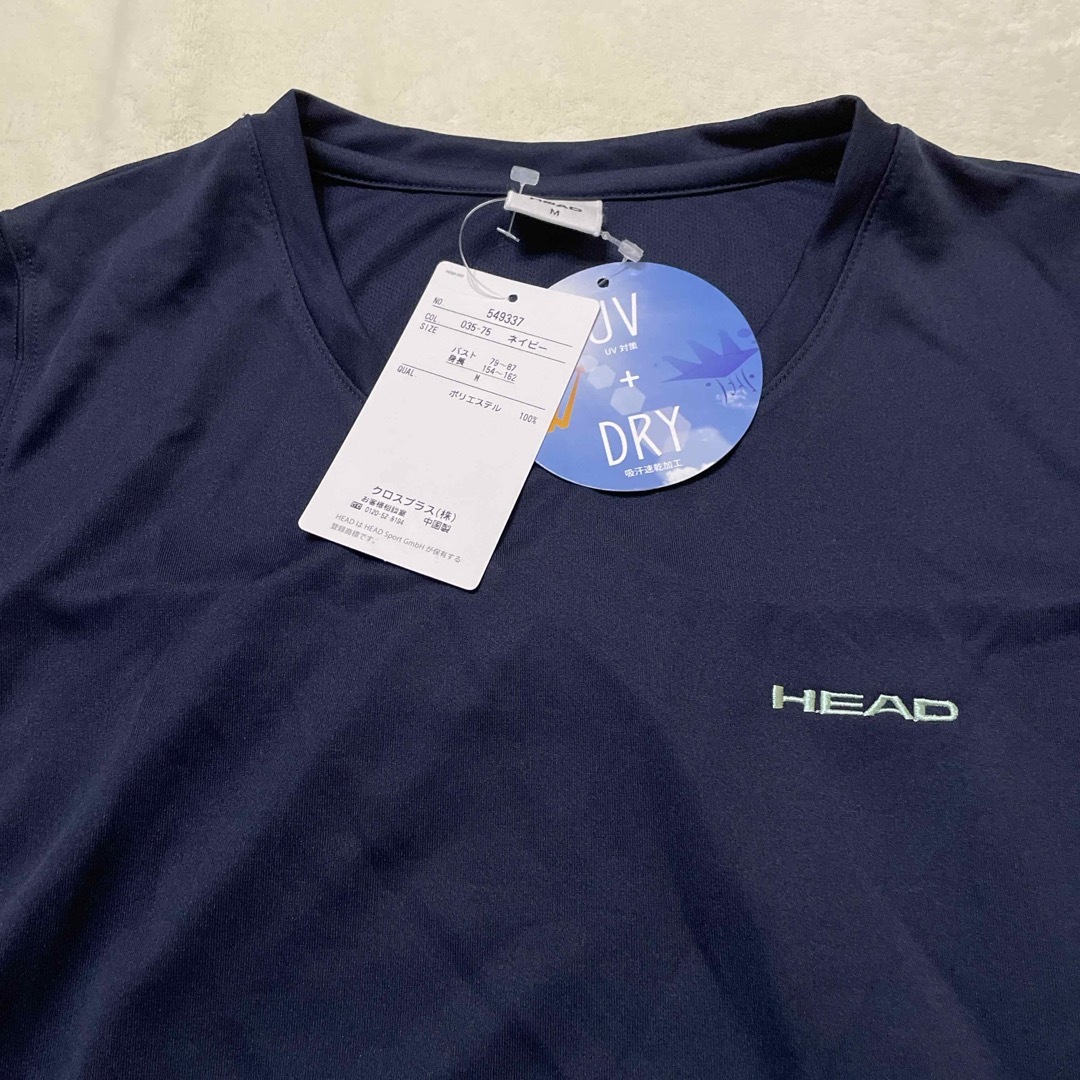 HEAD(ヘッド)の新品未使用半袖　ネイビー　Mサイズ レディースのトップス(Tシャツ(半袖/袖なし))の商品写真