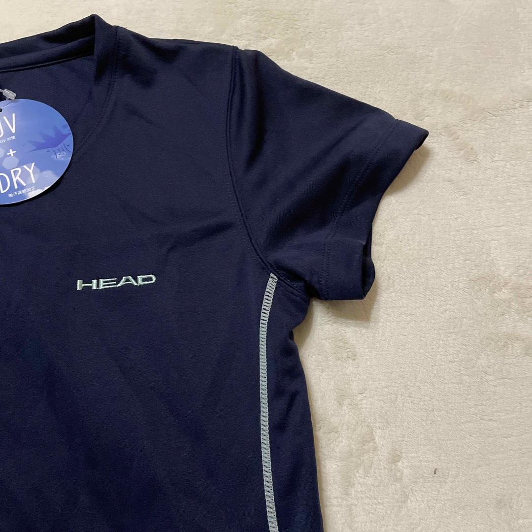 HEAD(ヘッド)の新品未使用半袖　ネイビー　Mサイズ レディースのトップス(Tシャツ(半袖/袖なし))の商品写真