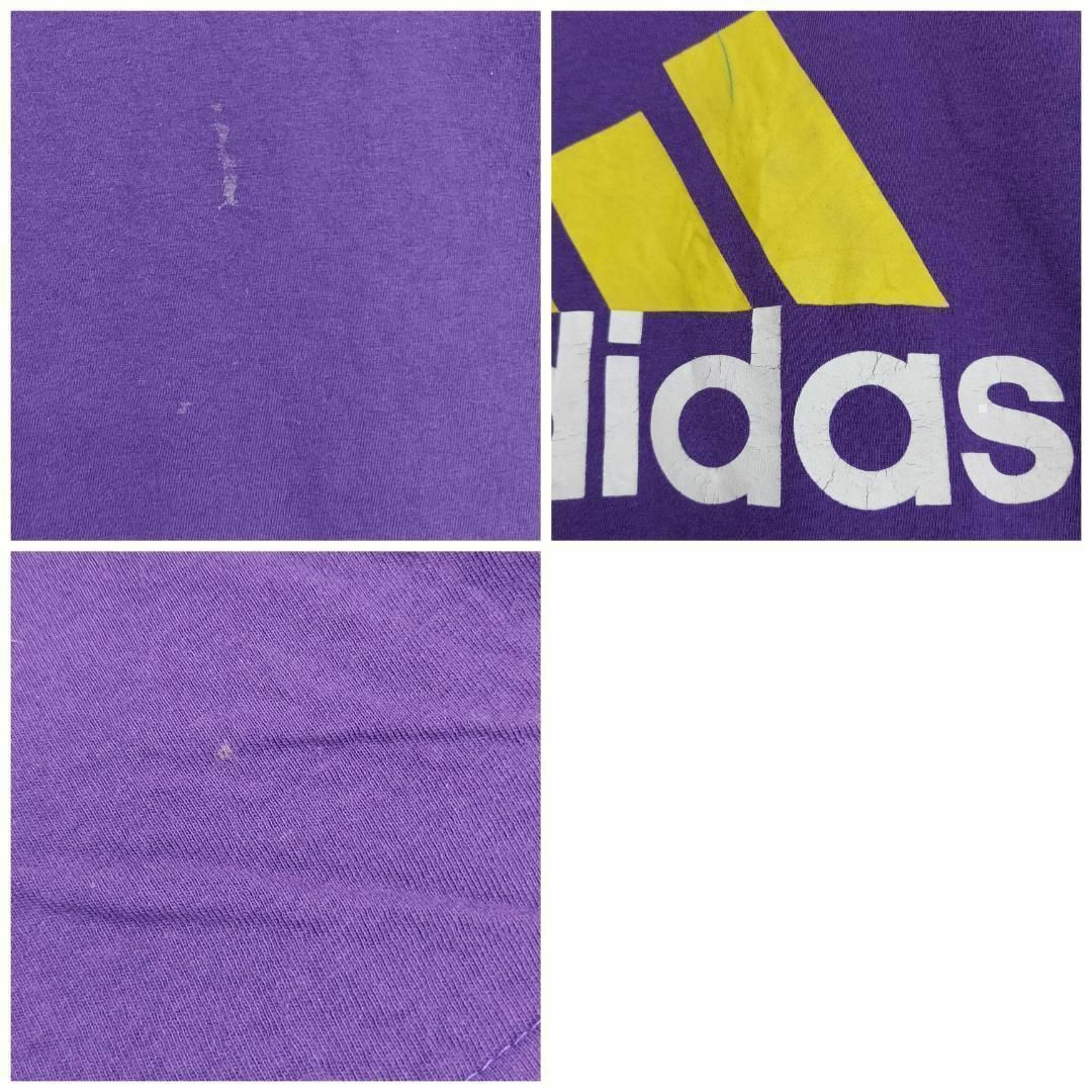 NIKE(ナイキ)のadidas アディダス ビッグロゴプリントTシャツ 2XL パープル 紫 黄色 メンズのトップス(Tシャツ/カットソー(半袖/袖なし))の商品写真