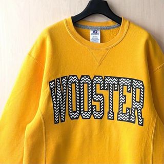 ラッセルアスレティック(Russell Athletic)のラッセルアスレチック　スウェット　WOOSTER ブルー　イエロー　古着　裏起毛(スウェット)