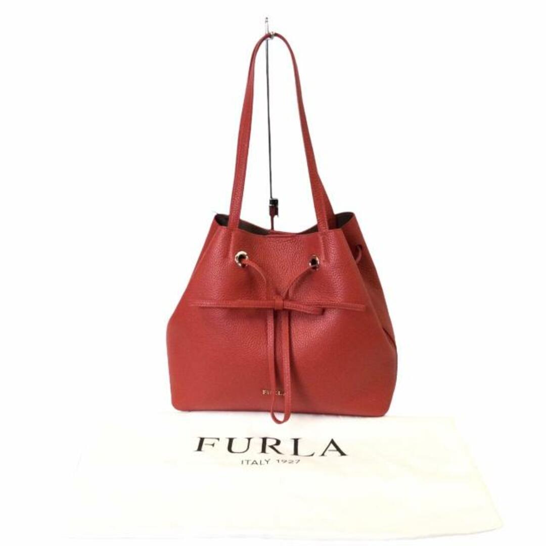 Furla(フルラ)のフルラ(FURLA) BOL5CSZ コスタンザ 巾着バッグ トートバッグ レディース (カラー：ASFOO（レッド系）) 【SAランク】【中古】 レディースのバッグ(トートバッグ)の商品写真