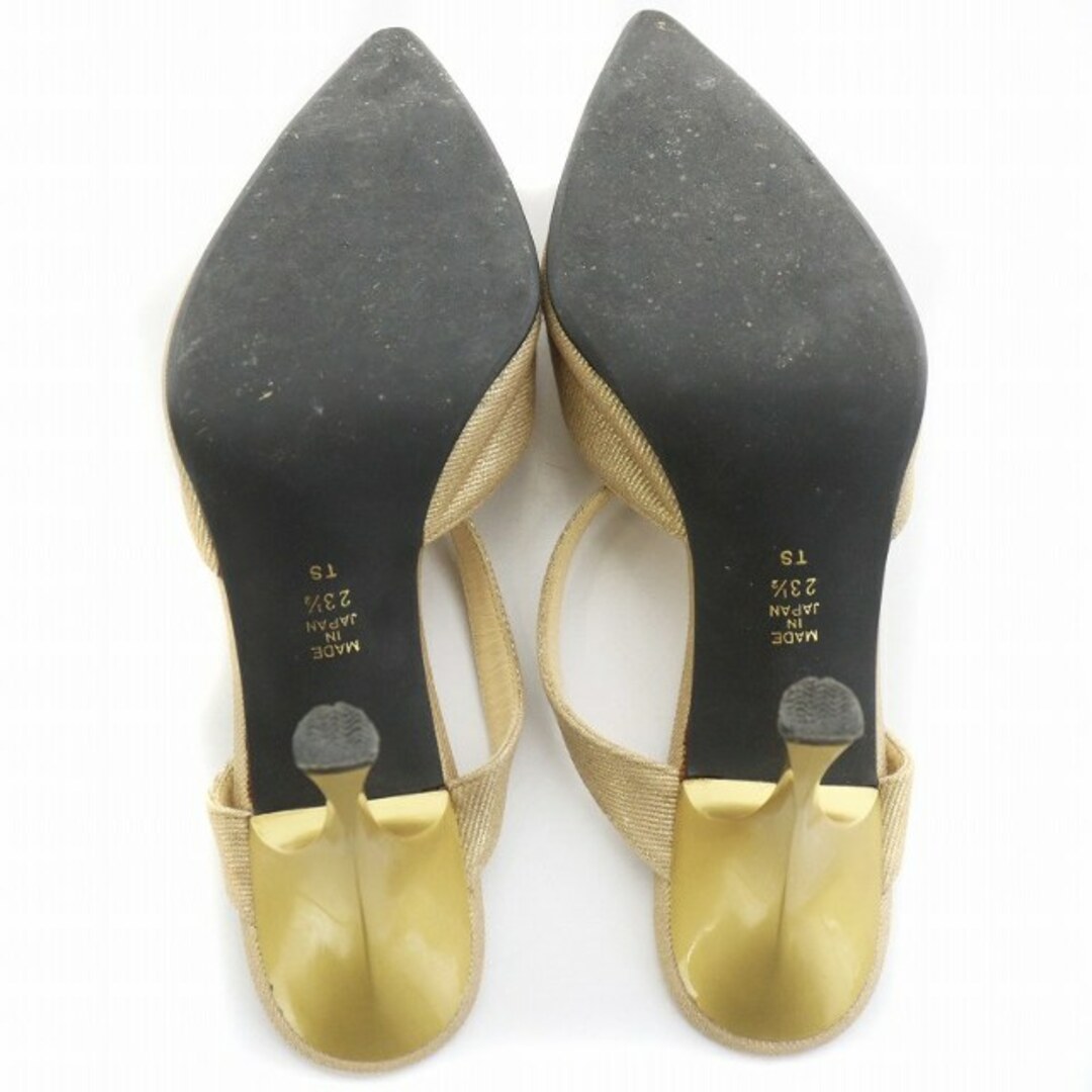 DIANA(ダイアナ)のダイアナ 銀座 トゥクローズミュール サンダル 23.5cm ゴールドカラー レディースの靴/シューズ(ミュール)の商品写真