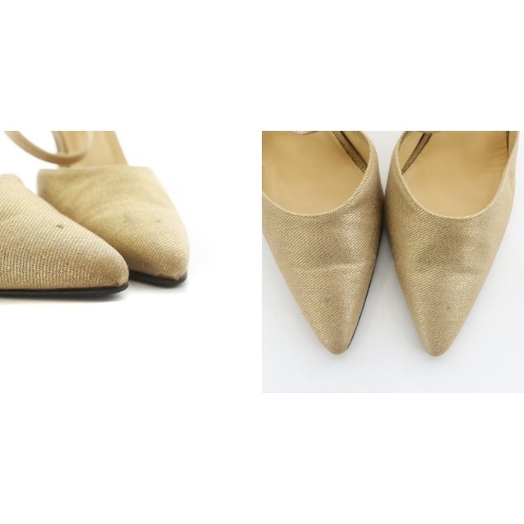 DIANA(ダイアナ)のダイアナ 銀座 トゥクローズミュール サンダル 23.5cm ゴールドカラー レディースの靴/シューズ(ミュール)の商品写真