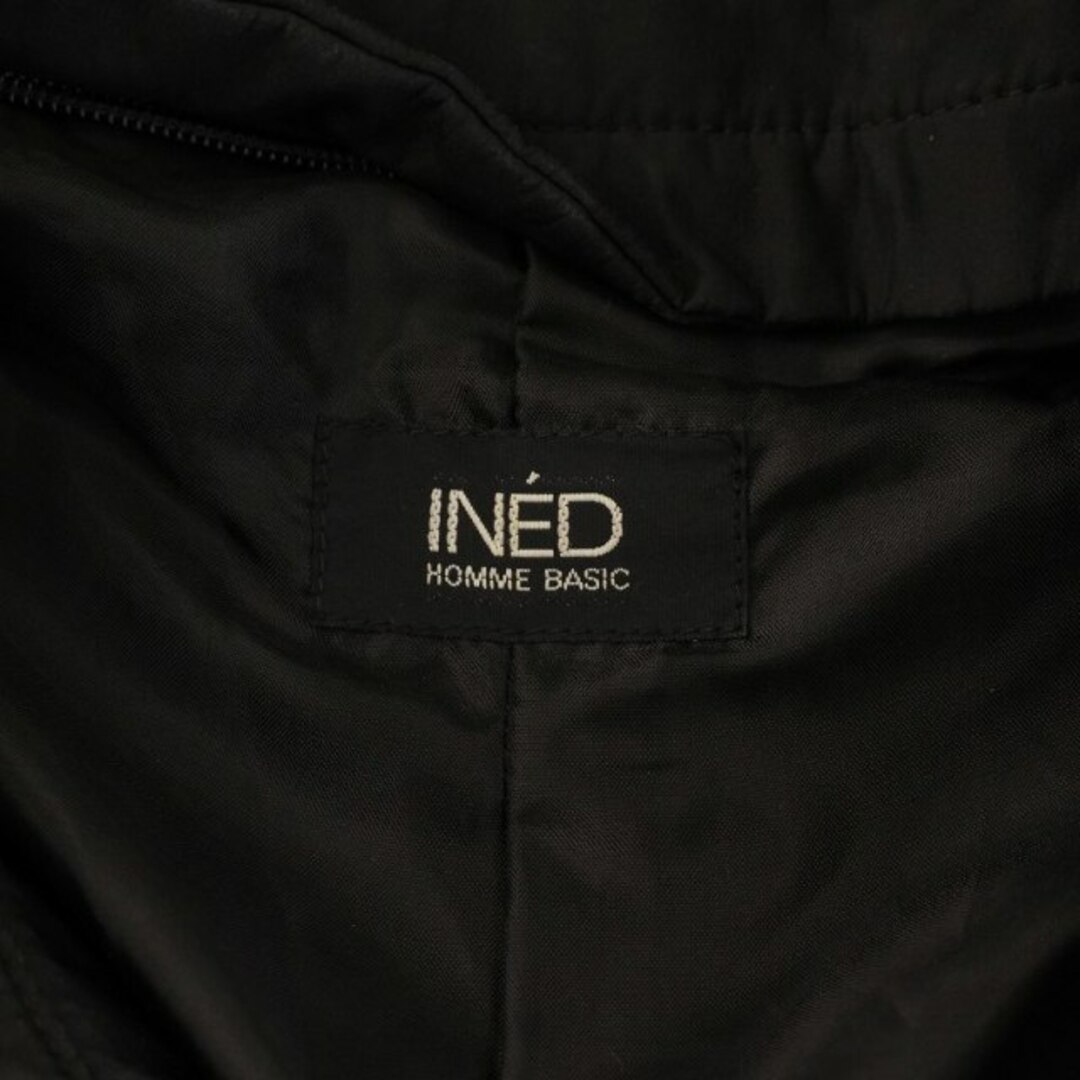 INED(イネド)のイネド INED ステンカラーコート シングル 比翼ボタン 2 M 黒 メンズのジャケット/アウター(ステンカラーコート)の商品写真