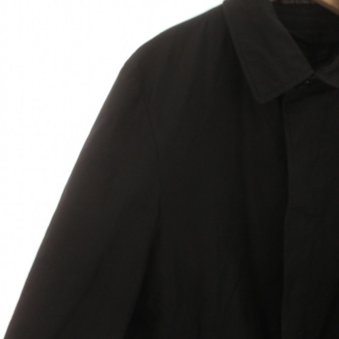 INED(イネド)のイネド INED ステンカラーコート シングル 比翼ボタン 2 M 黒 メンズのジャケット/アウター(ステンカラーコート)の商品写真