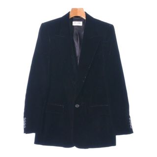 SAINT LAURENT PARIS テーラードジャケット 44(S位) 黒 【古着】【中古】(テーラードジャケット)