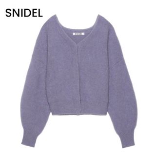 スナイデル(SNIDEL)の【お値下げ中】 SNIDEL ラクーンショートボレロカーディガン サックス(カーディガン)