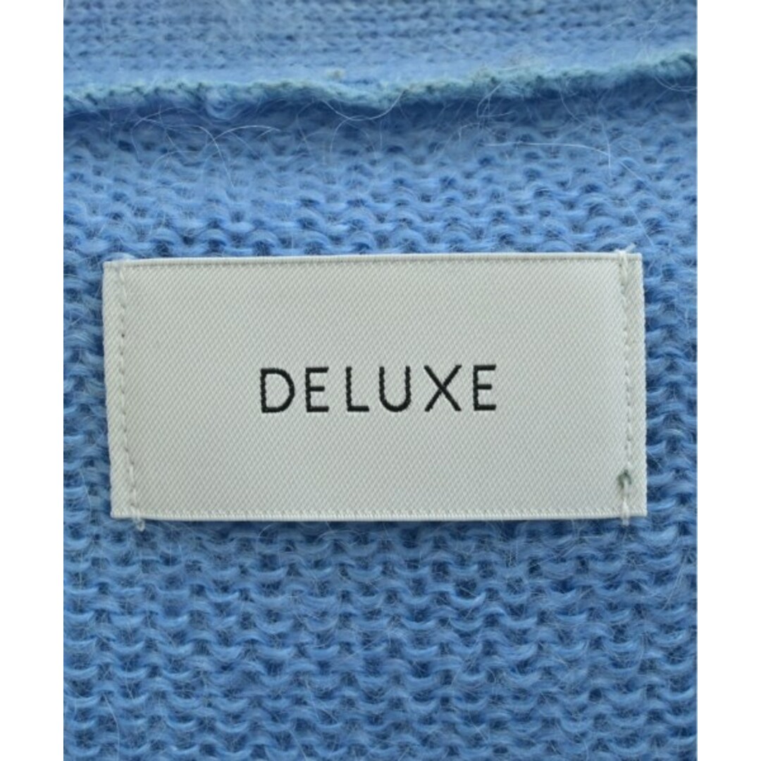 DELUXE(デラックス)のDeluxe デラックス カーディガン S 水色 【古着】【中古】 メンズのトップス(カーディガン)の商品写真