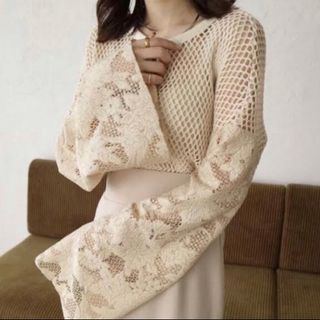 acka flare sleeve ami tops(カットソー(長袖/七分))