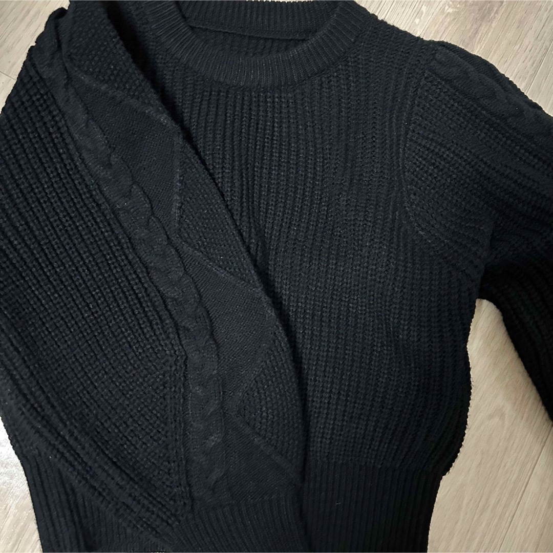 ViS(ヴィス)のVIS 袖ケーブルニット　美品 レディースのトップス(ニット/セーター)の商品写真