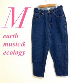 アースミュージックアンドエコロジー(earth music & ecology)のアースミュージックアンドエコロジー　テーパードパンツ　M　ブルー　デニムパンツ(デニム/ジーンズ)