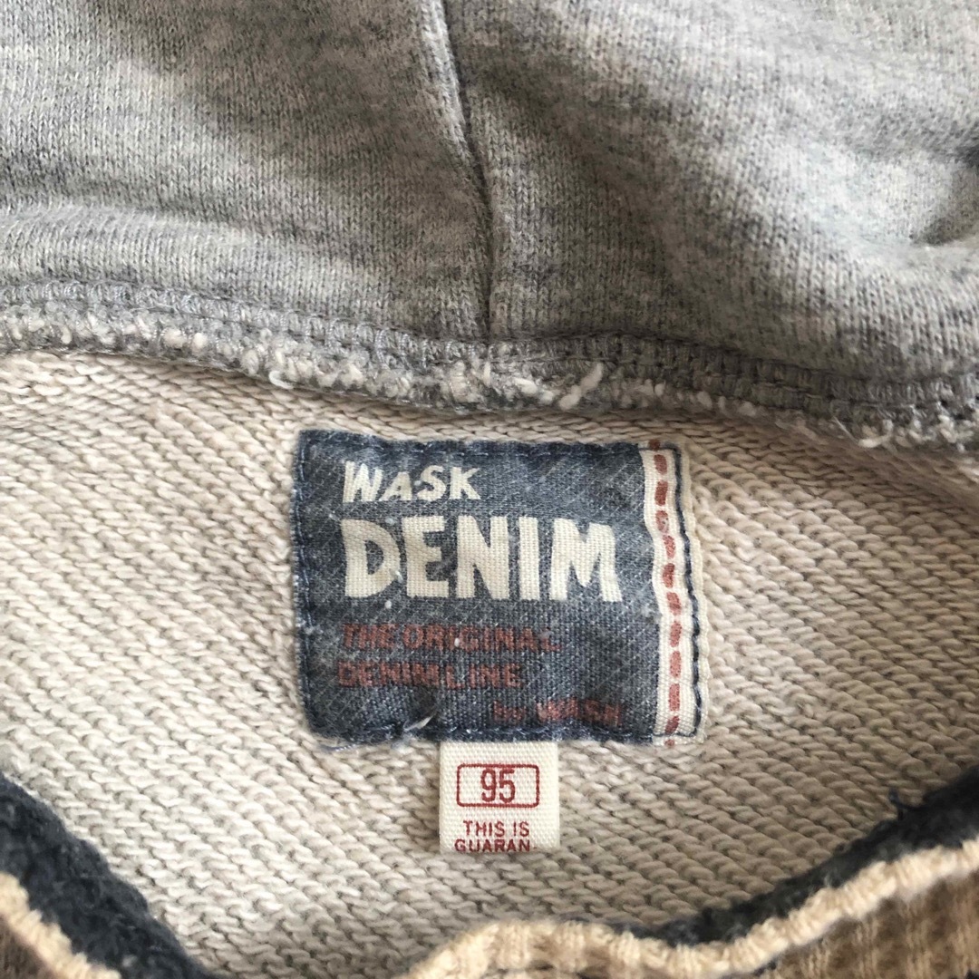 WASK(ワスク)のパーカートレーナー　WASK DENIM  パーカー　トレーナー　裏起毛　95㎝ キッズ/ベビー/マタニティのキッズ服女の子用(90cm~)(Tシャツ/カットソー)の商品写真