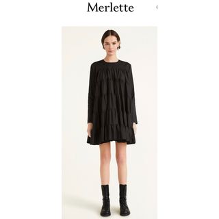 マーレット(Merlette)のMerlette  SOLIMAN  BLACK XS(ミニワンピース)