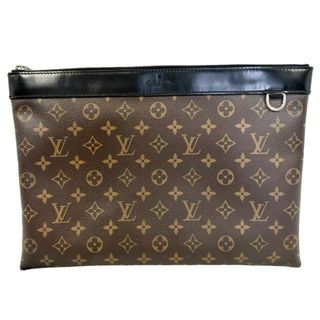 ルイヴィトン(LOUIS VUITTON)のルイヴィトン(Louis Vuitton) M69411 モノグラム マカサー ポシェット ディスカバリー クラッチバッグ メンズ (カラー：ブラウン/ブラック (金具シルバー)) 【Aランク】【中古】(セカンドバッグ/クラッチバッグ)