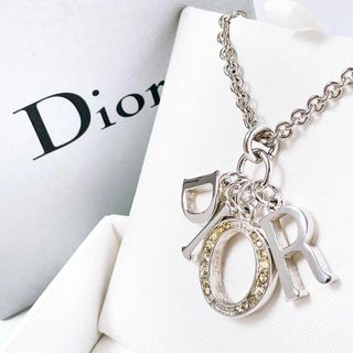 クリスチャンディオール(Christian Dior)のディオール dior CD ラインストーン ネックレス レディース ON67(ネックレス)