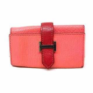 エルメス(Hermes)のエルメス ベアン キーケース ■ シェーブル バイカラー ピンク×レッド系 レディース HERMES □6A ニ100(キーケース)