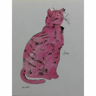 アンディ・ウォーホル、猫39、希少画集画、美品、新品額付(絵画/タペストリー)