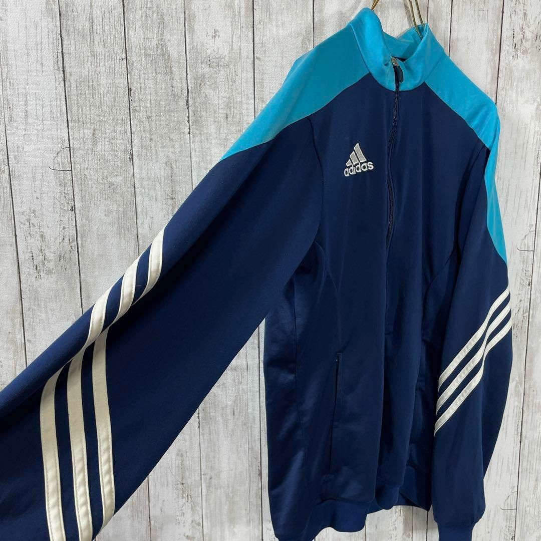 adidas(アディダス)のアディダス 3本ライン マルチカラージャージトレンディで快適な一着　メンズ古着 メンズのトップス(ジャージ)の商品写真