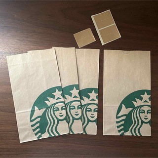 スターバックスコーヒー(Starbucks Coffee)のSTARBUCKS☆紙袋（4枚）ステッカー（3枚）(ショップ袋)
