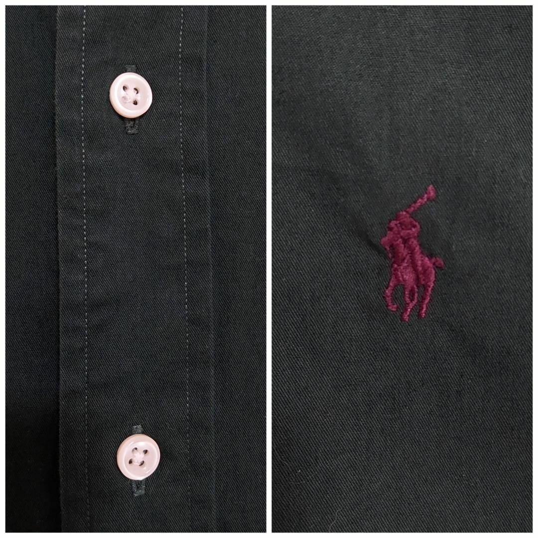 Ralph Lauren(ラルフローレン)のラルフローレン 無地シャツ ブレイク M グリーン 緑 パープル 紫 ポニー刺繍 メンズのトップス(シャツ)の商品写真