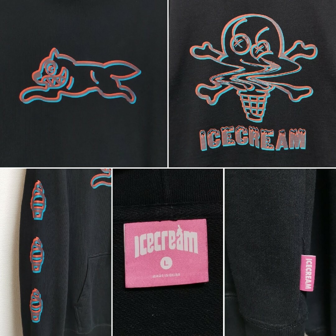 ICE CREAM(アイスクリーム)のL アイスクリーム BBC ICECREAM スカル スウェットパーカー ドッグ メンズのトップス(パーカー)の商品写真