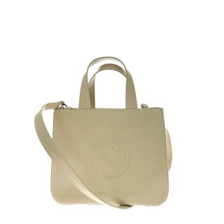 Gucci - GUCCI グッチ トートバッグ 190248 GGキャンバス レザー