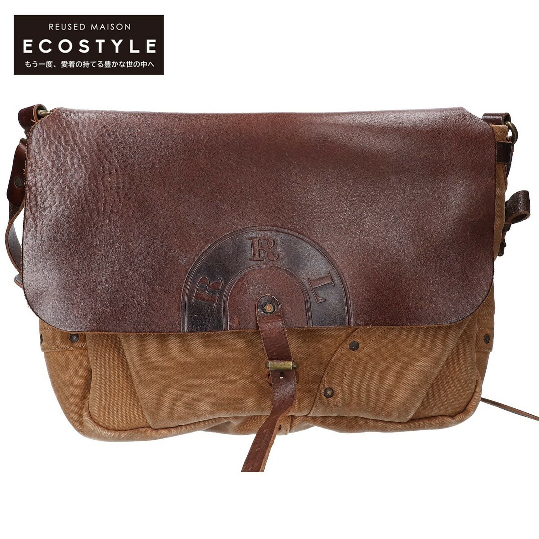 RRL - ダブルアールエル CS/LTR MAIL BAG レザー/キャンバス RRL - ダブルアールエル CS/LTR MAIL BAG レザー/キャンバス