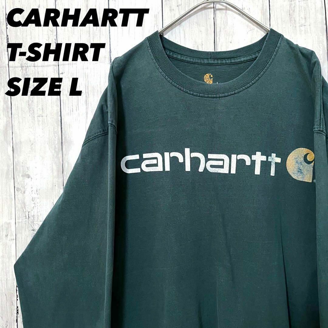 carhartt(カーハート)のアメリカ古着　CARHARTT カーハート　長袖プリントTシャツ　サイズL メンズのトップス(Tシャツ/カットソー(七分/長袖))の商品写真