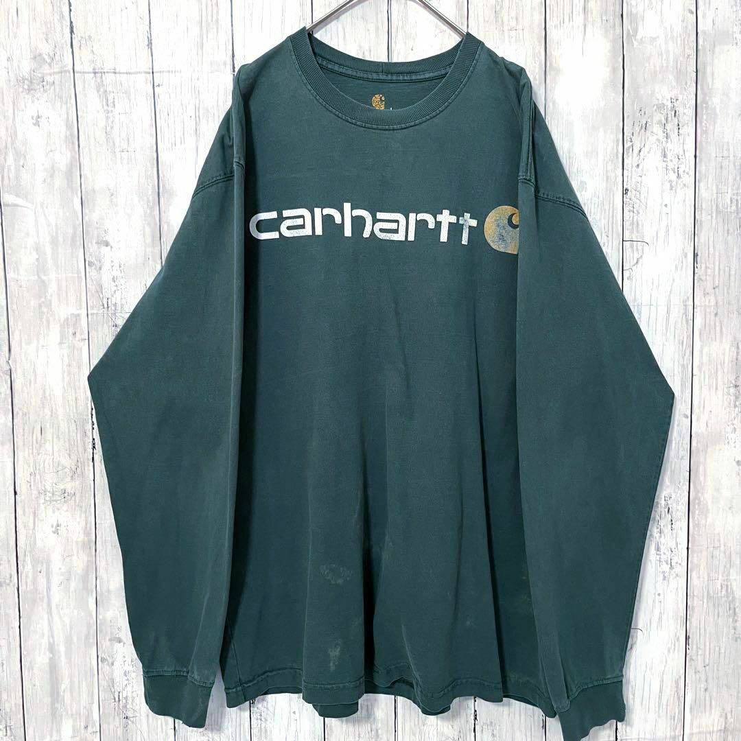 carhartt(カーハート)のアメリカ古着　CARHARTT カーハート　長袖プリントTシャツ　サイズL メンズのトップス(Tシャツ/カットソー(七分/長袖))の商品写真