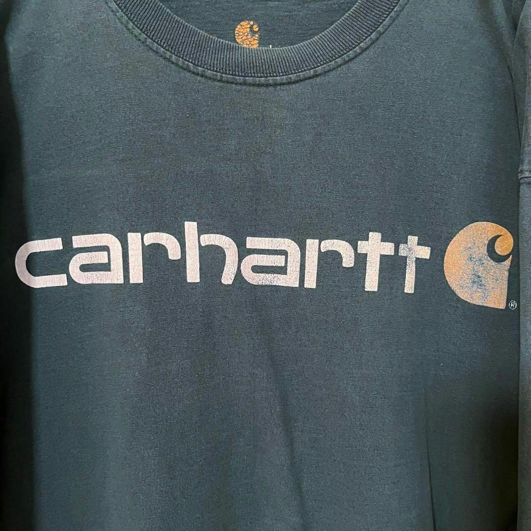 carhartt(カーハート)のアメリカ古着　CARHARTT カーハート　長袖プリントTシャツ　サイズL メンズのトップス(Tシャツ/カットソー(七分/長袖))の商品写真