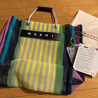 マルニ(Marni)のMARNI ストライプ🛍️(かごバッグ/ストローバッグ)