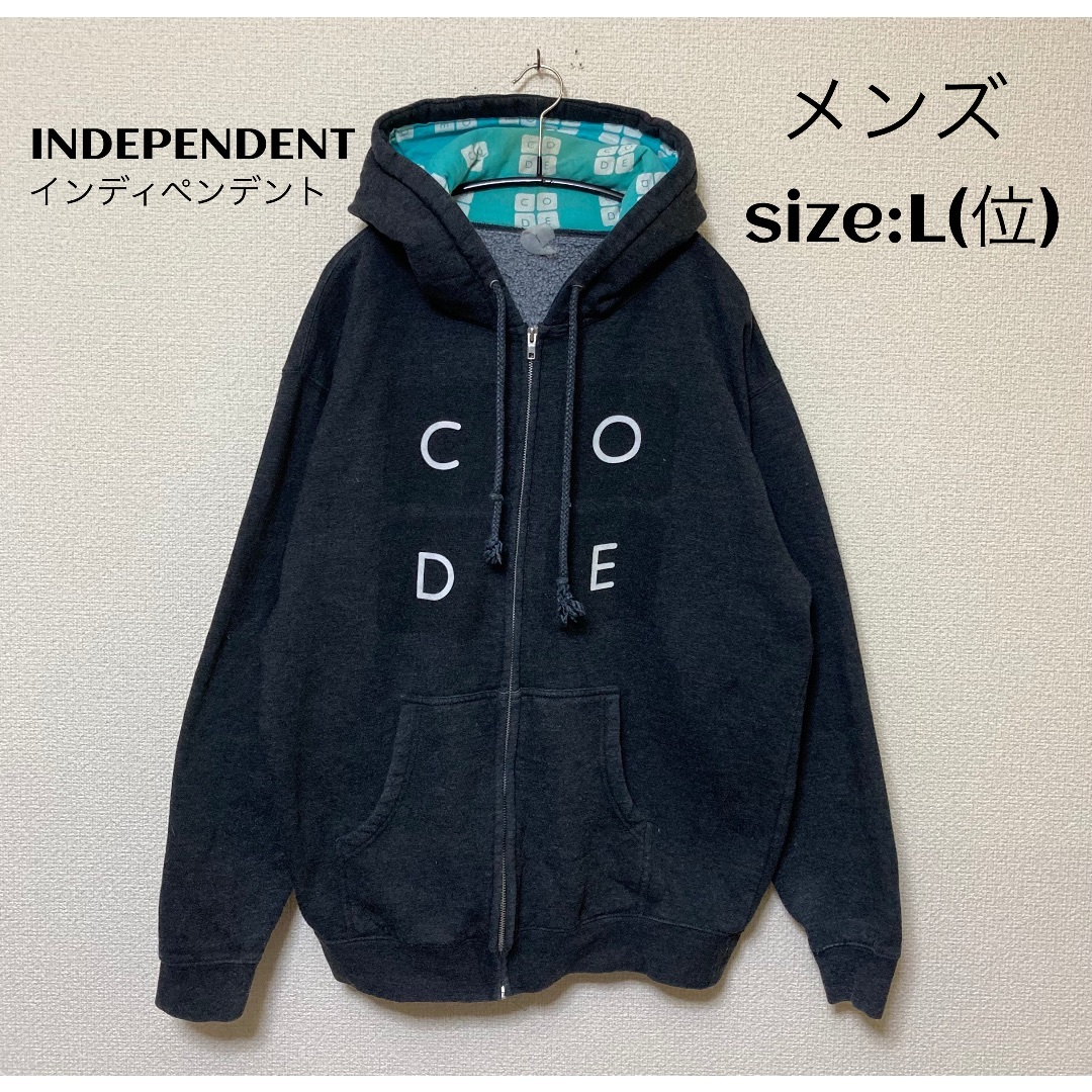 INDEPENDENT(インディペンデント)のINDEPENDENT インディペンデント ZIPパーカー USA古着 L(位) メンズのトップス(パーカー)の商品写真