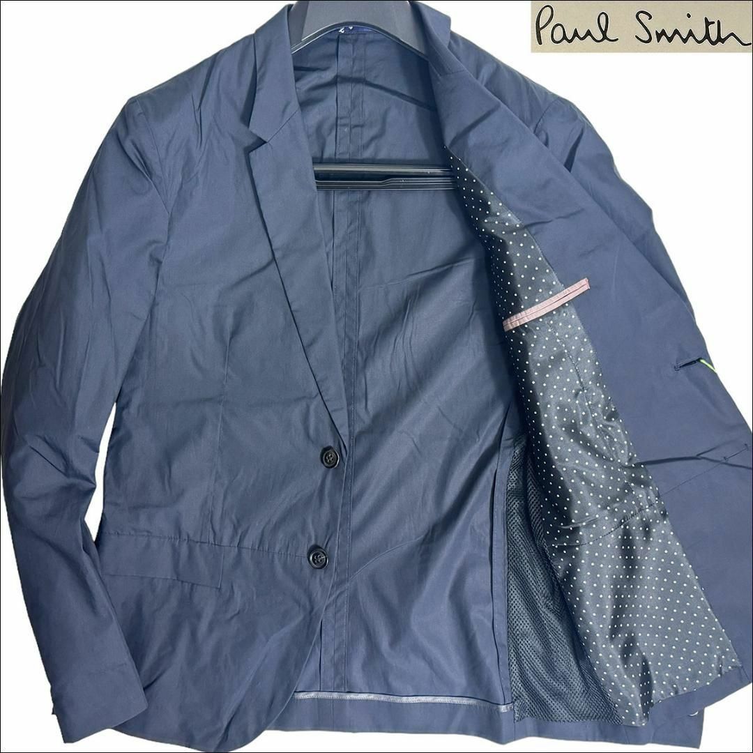 Paul Smith(ポールスミス)のJ7341 新品 ポールスミス ドット柄裏地 テーラードジャケット 紺 M メンズのジャケット/アウター(テーラードジャケット)の商品写真