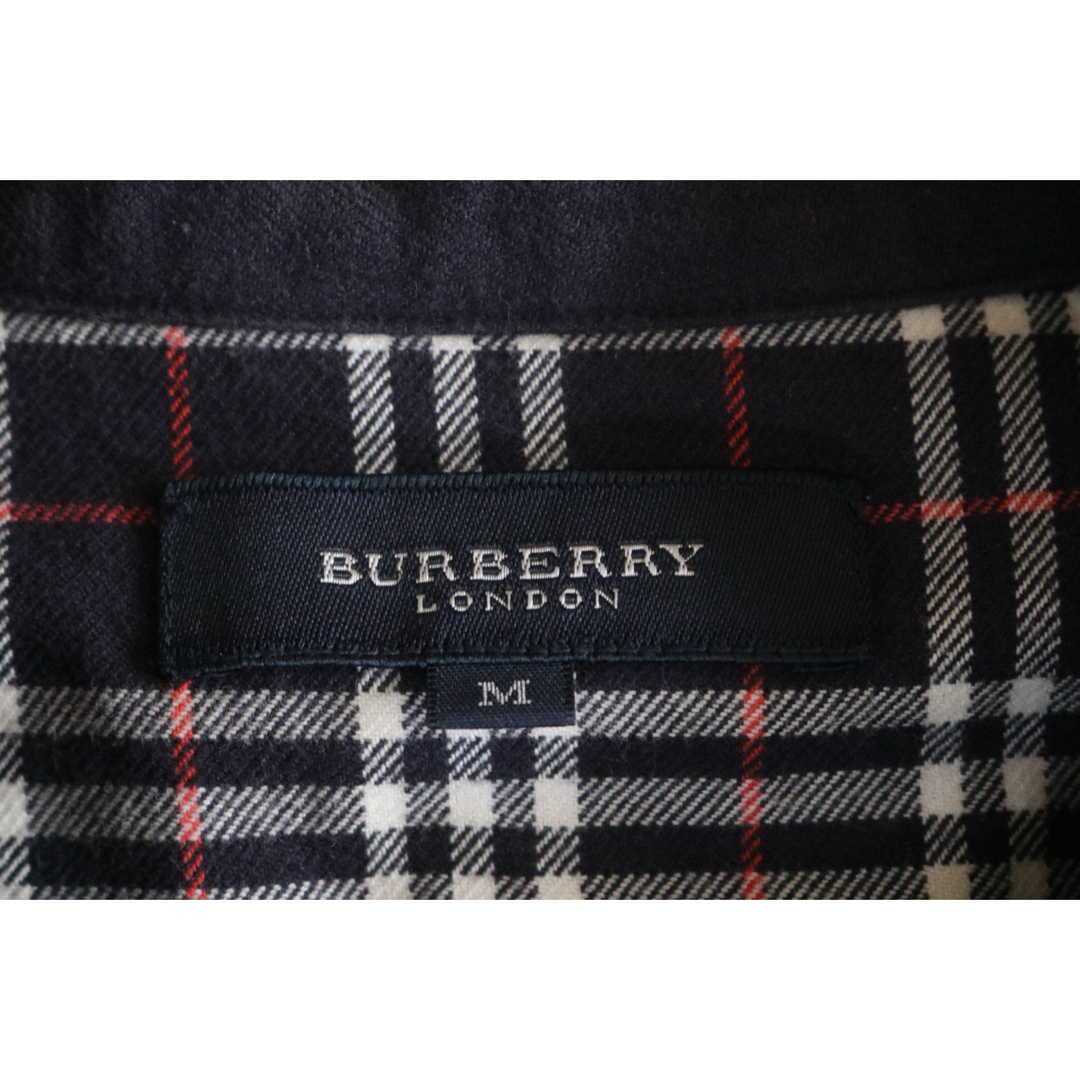 BURBERRY(バーバリー)の【BURBERRY】美品　厚手チェックシャツ　ホースロゴ　紺　L相当★ メンズのトップス(シャツ)の商品写真