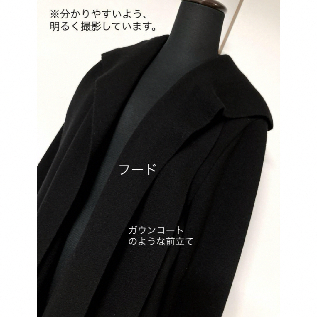 FOXEY(フォクシー)の極美品 ¥217,800★FOXEY カシミヤニットコート(新型ハーフムーン黒) レディースのジャケット/アウター(ニットコート)の商品写真