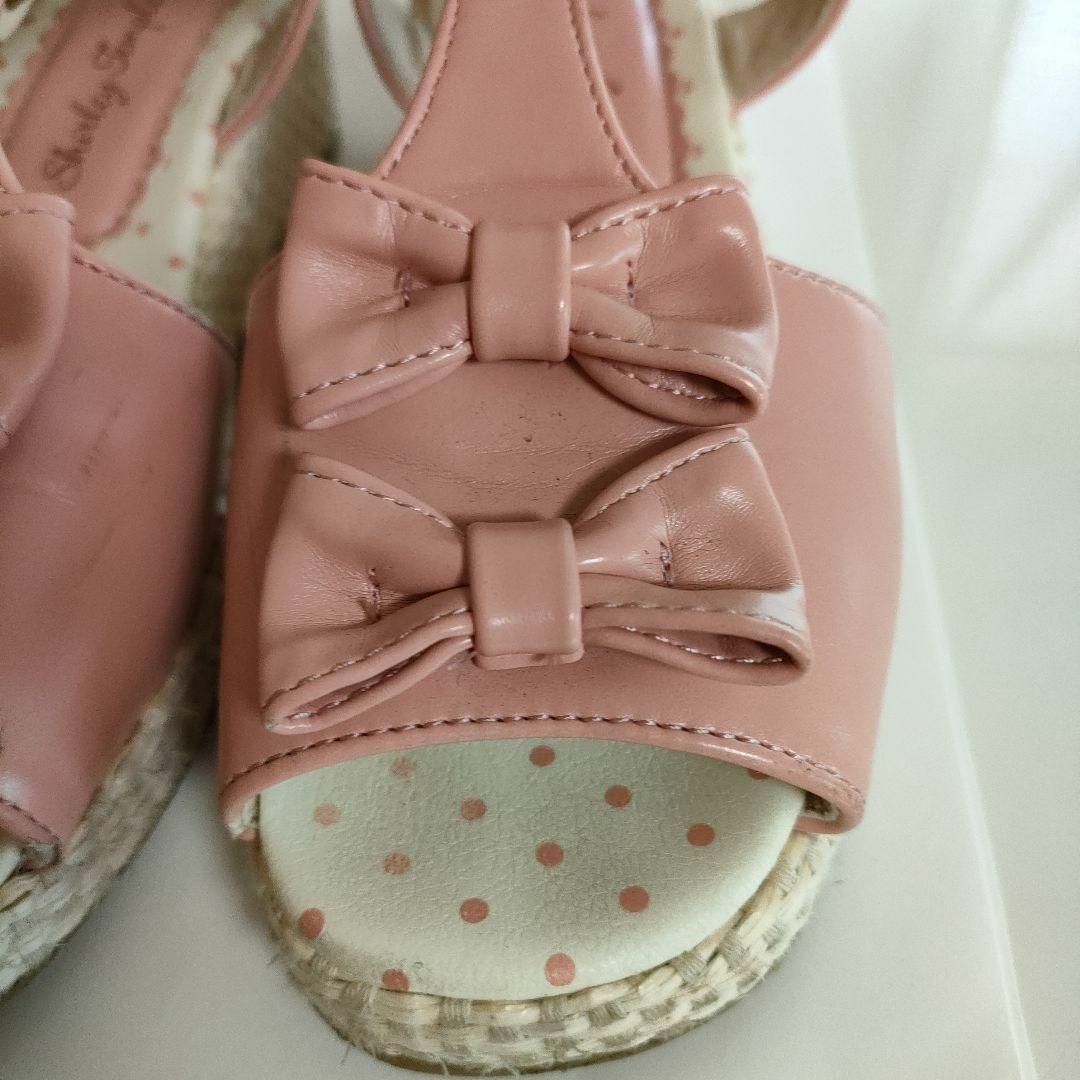 Shirley Temple(シャーリーテンプル)のシャーリーテンプル　リボン　サンダル　21センチ　ピンク キッズ/ベビー/マタニティのキッズ靴/シューズ(15cm~)(サンダル)の商品写真