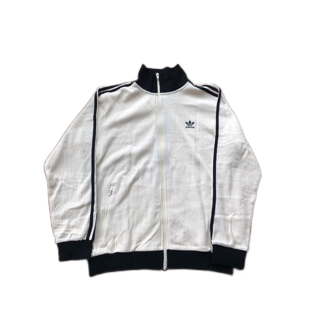 adidas - adidas ワッフルトラックジャケット オフホワイト adidas - adidas ワッフルトラックジャケット オフホワイト