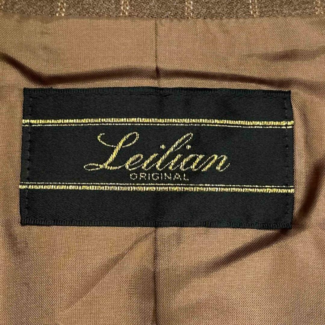Leilian レリアン テーラードジャケット ブラウン ストライプ Leilian レリアン テーラードジャケット ブラウン ストライプ