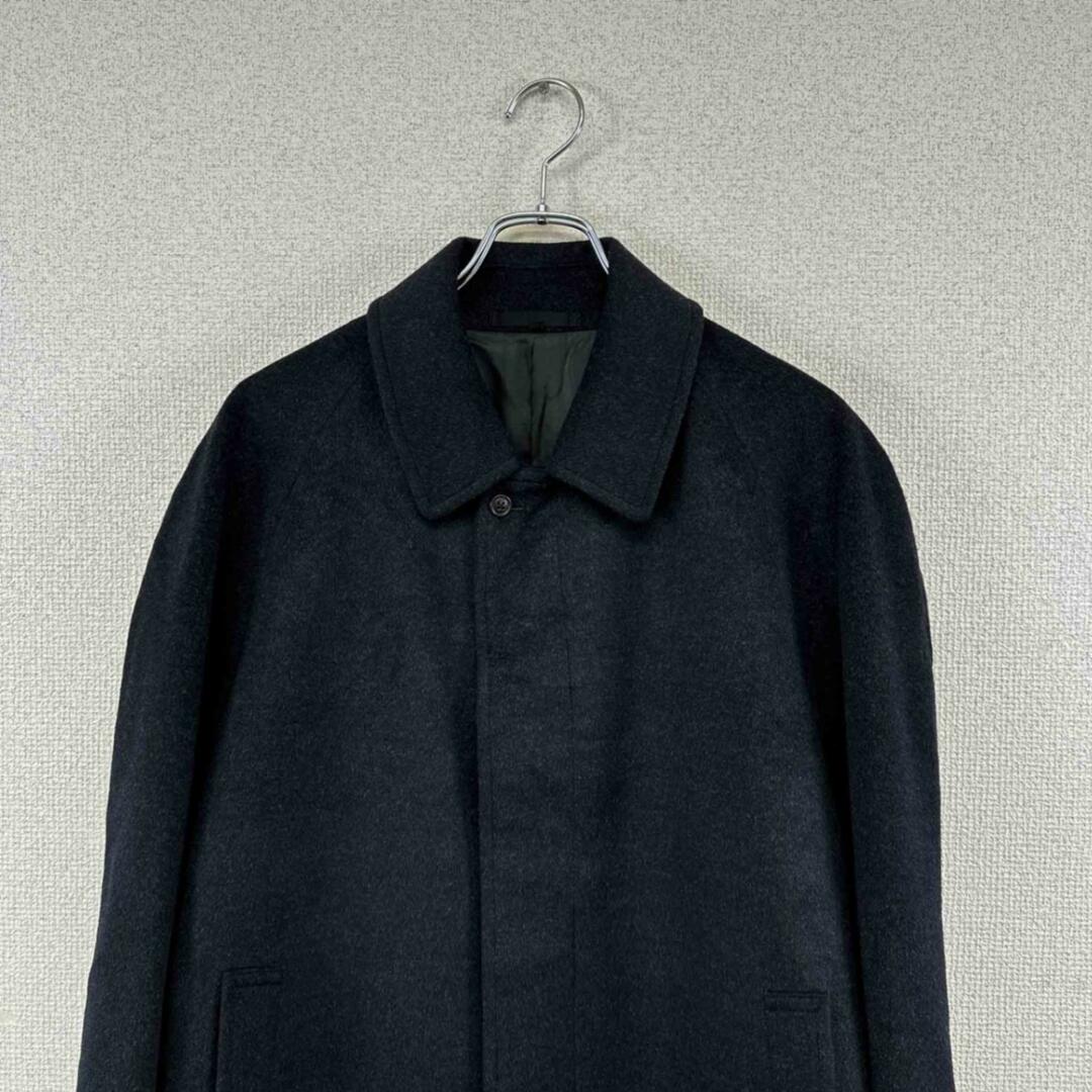 BALESTRINO バレストリーノ ステンカラーコート ブラック サイズ86-3号 アンゴラ アウター メンズ ヴィンテージ 8 メンズのジャケット/アウター(ステンカラーコート)の商品写真