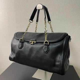 トリーバーチ(Tory Burch)のトリーバーチ ボストンバッグ 2way マックグロー チェーン レザー 黒(ハンドバッグ)